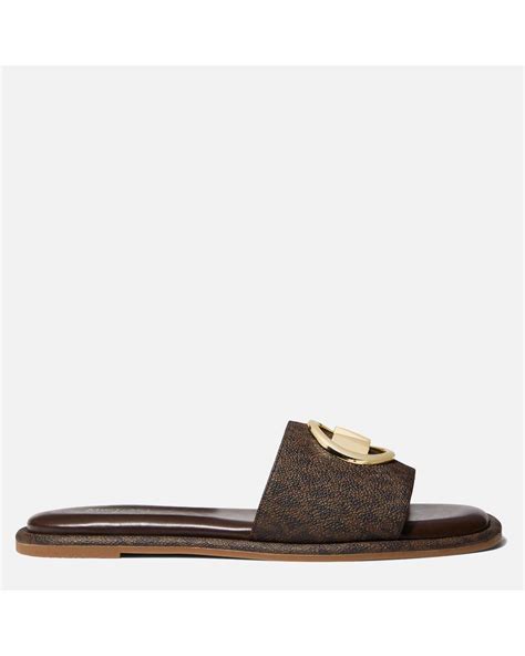 mens michael kors slides|Michael Kors hayworth slide.